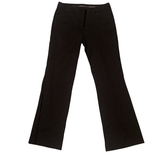 VTG Express pinstripe Trousers Pants Wide Leg 8 Y2K Office Vixen Corpcore - Picture 3 of 13